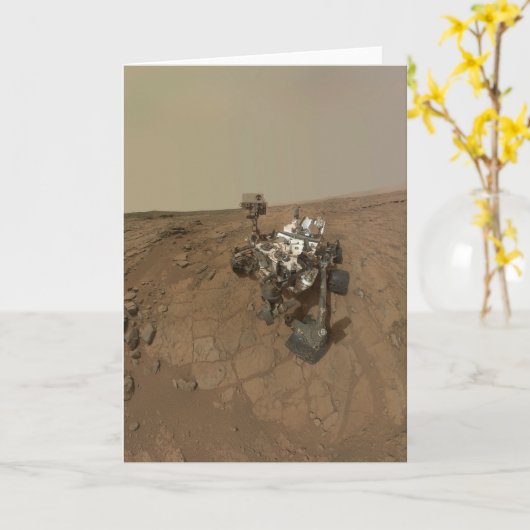 Curiosity Rover op het oppervlak van Mars. Kaart (Gele Bloem)