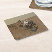 Curiosity Rover op het oppervlak van Mars. Kartonnen Onderzetters (Schuin)