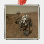 Curiosity Rover op het oppervlak van Mars. Metalen Ornament (Voorkant)
