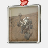 Curiosity Rover op het oppervlak van Mars. Metalen Ornament (Links)