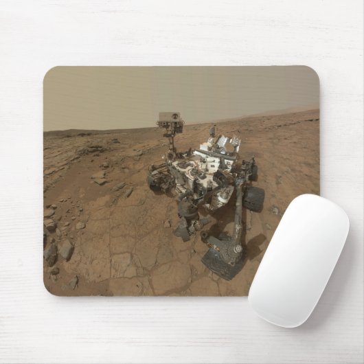 Curiosity Rover op het oppervlak van Mars. Muismat (Met muis)