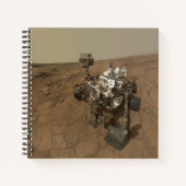 Curiosity Rover op het oppervlak van Mars. Notitieboek (Voorkant)