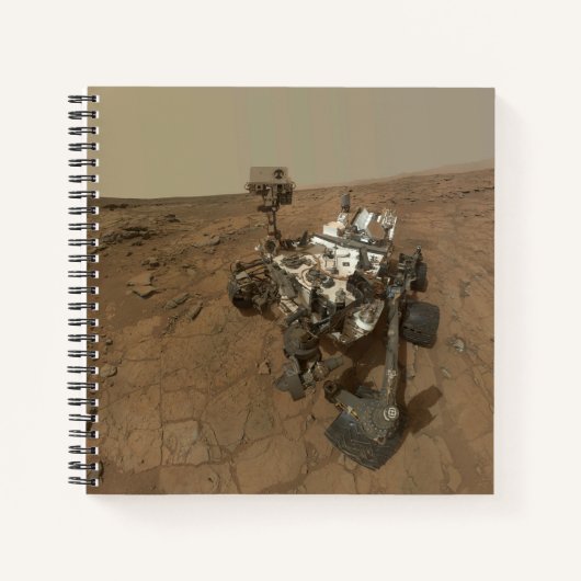 Curiosity Rover op het oppervlak van Mars. Notitieboek (Voorkant)