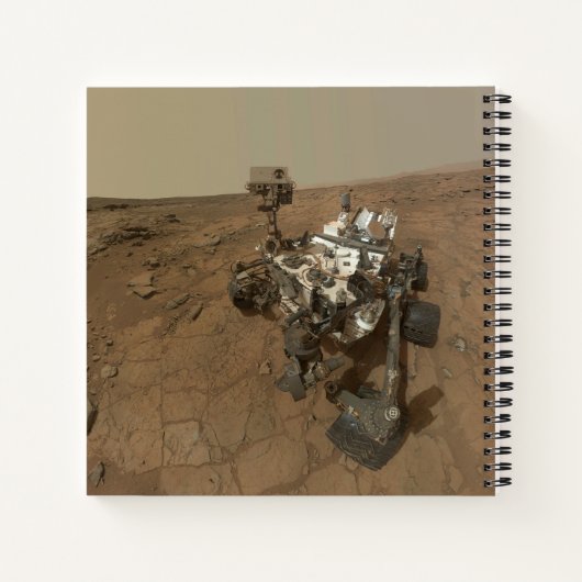 Curiosity Rover op het oppervlak van Mars. Notitieboek (Achterkant)