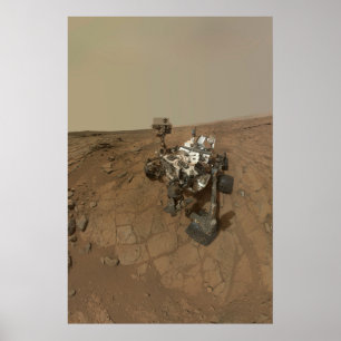Curiosity Rover op het oppervlak van Mars. Poster