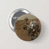 Curiosity Rover op het oppervlak van Mars. Ronde Button 5,7 Cm (Voorkant /achterkant)