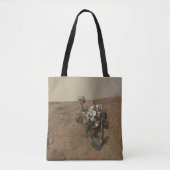 Curiosity Rover op het oppervlak van Mars. Tote Bag (Voorkant)