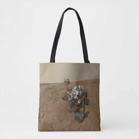 Curiosity Rover op het oppervlak van Mars. Tote Bag (Voorkant)