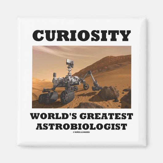 Curiosity 's werelds grootste astrobioloog (Rover) Magneet (Voorkant)
