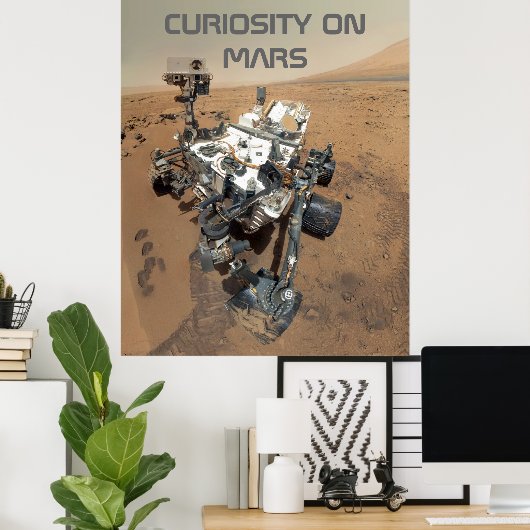 Curiosity Self-Portrait op Mars Poster (Thuiskantoor)