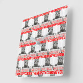 Curiosity Wall Clock Vierkante Klok (Hoek)