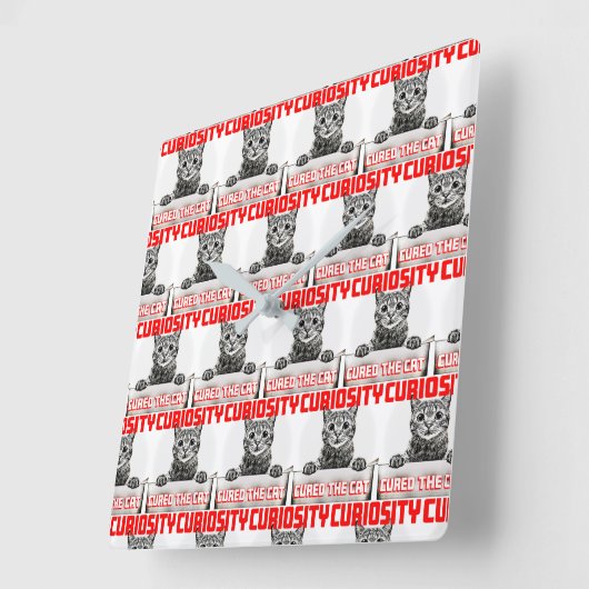 Curiosity Wall Clock Vierkante Klok (Hoek)