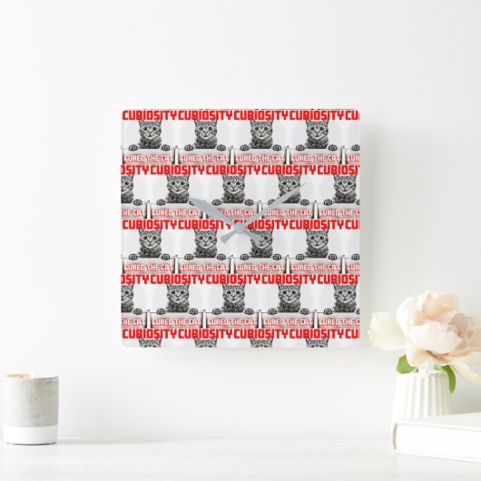 Curiosity Wall Clock Vierkante Klok (Huis)