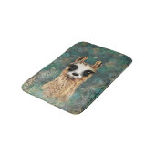 Curious Alpaca Funny Bath Mat (Gekanteld)