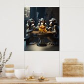 Curious Apes Poster (Keuken)