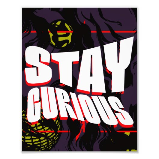 Curious Aura — Modern Minimalistische Poster (Voorkant)