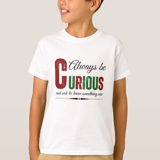 Curious B T-shirt (Voorkant)