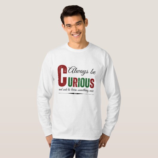 Curious B T-shirt (Voorkant volledig)