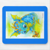 Curious Baby Dragon Mouse Pad Muismat (Voorkant)