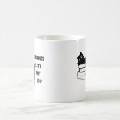 Curious Black Cat Peeki Classic Mok, 11 oz Koffiemok (Center)