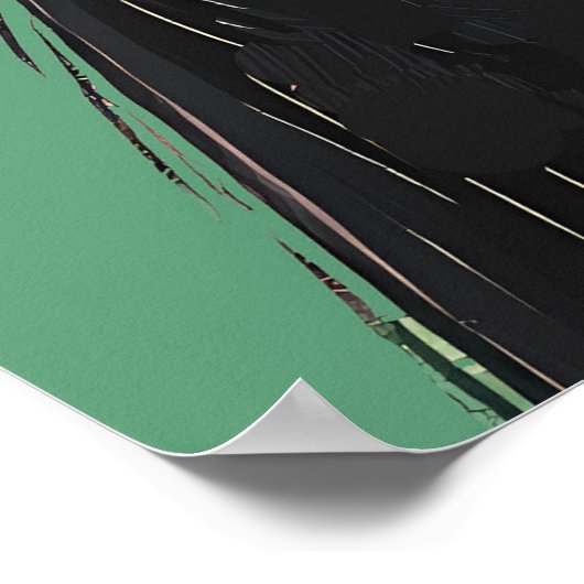 Curious Black Cat Poster (Hoek)