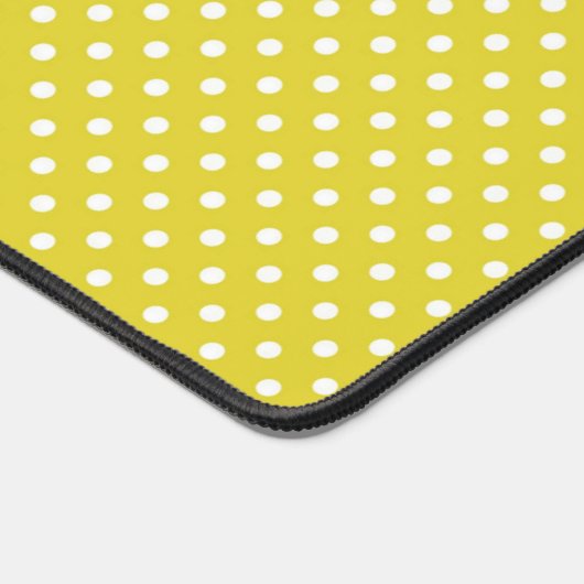 Curious Black Cat Yellow Polka Dot Personalised Bureaumat (Hoek)