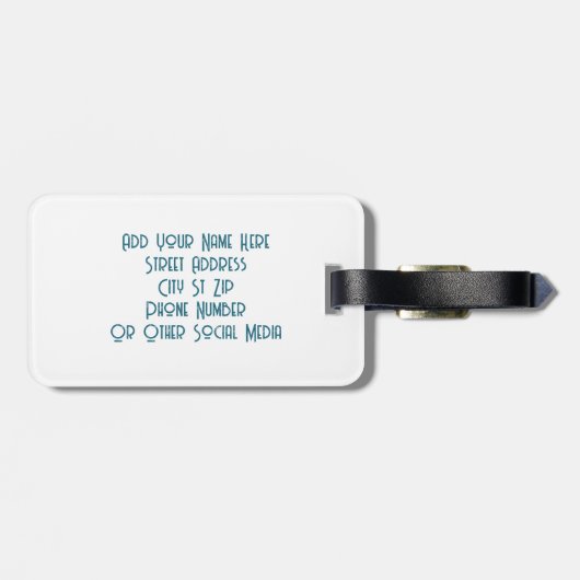 Curious Boerderij Koe Custom Bagagelabel (Achterkant horizontaal)