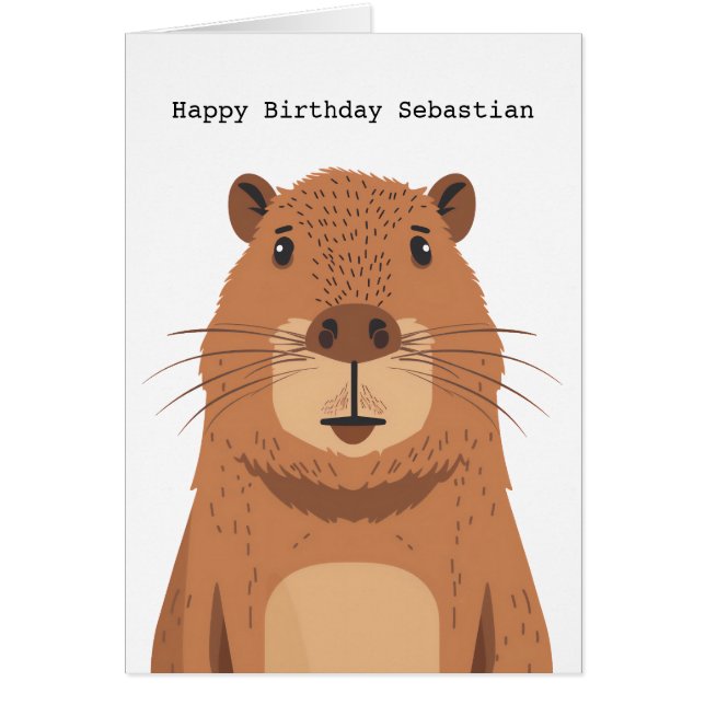 Curious Capybara Portrait (Voorkant)