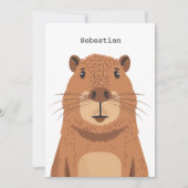 Curious Capybara Portrait Kaart (Voorkant)