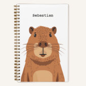 Curious Capybara Portrait Notitieboek (Voorkant)