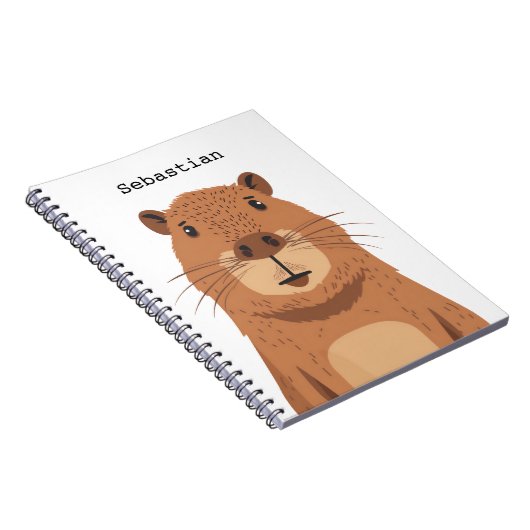 Curious Capybara Portrait Notitieboek (Rechterzijde)