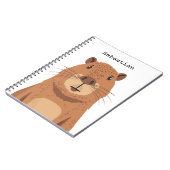 Curious Capybara Portrait Notitieboek (Linkerzijde)