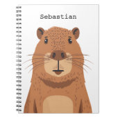 Curious Capybara Portrait Notitieboek (Voorkant)