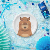 Curious Capybara Portrait Papieren Bordje (Feest)