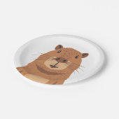 Curious Capybara Portrait Papieren Bordje (Gekanteld)