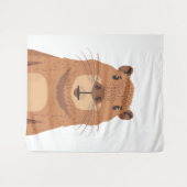 Curious Capybara Portrait Wandkleed (Voorkant (horizontaal))