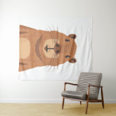Curious Capybara Portrait Wandkleed (In Situ (horizontaal))
