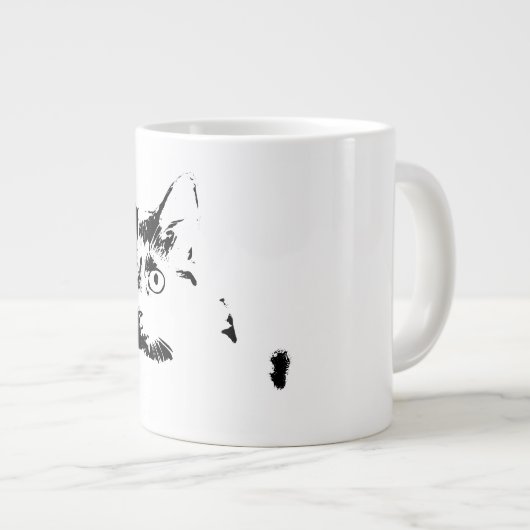 Curious Cat Ink Portrait Mok (Voorkant rechts)