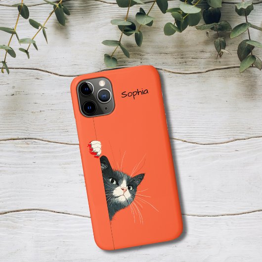 Curious Cat Peeking Case-Mate iPhone Case