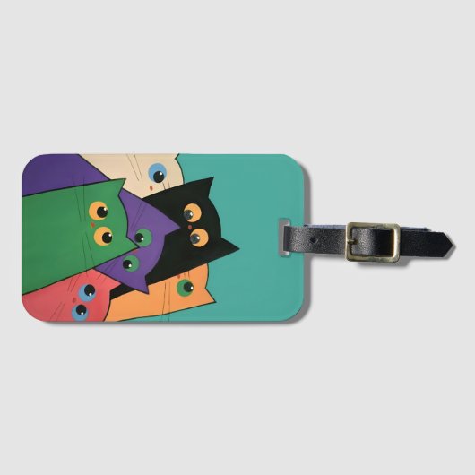 Curious Cats Bagagelabel (Voorkant (horizontaal))