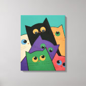Curious Cats Canvas Afdruk (Voorkant)