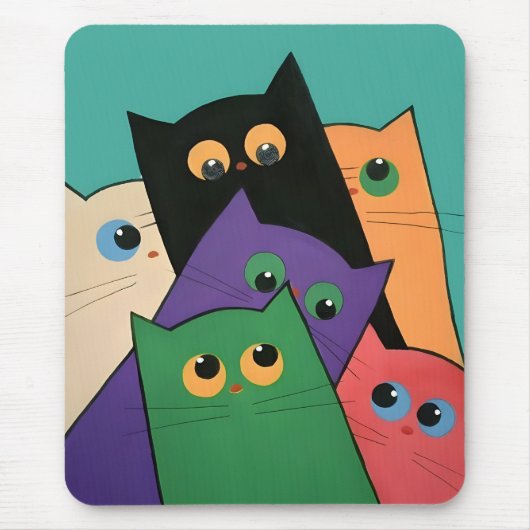 Curious Cats Muismat (Voorkant)