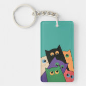 Curious Cats Sleutelhanger (Voorkant)