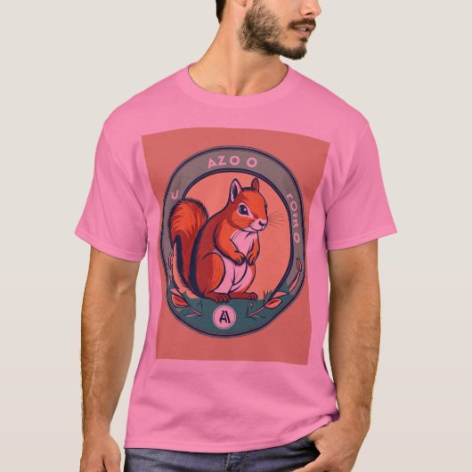 Curious Chipmunk Forest Adventure T-shirt Design (Voorkant)