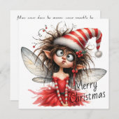 Curious Christmas Fairy – Holiday Card (Voorkant / Achterkant)