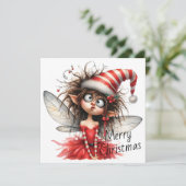 Curious Christmas Fairy – Holiday Card (Staand voorkant)