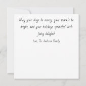 Curious Christmas Fairy – Holiday Card (Achterkant)