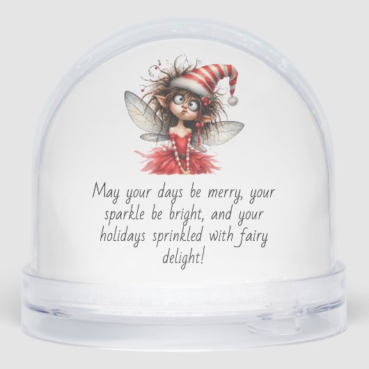 Curious Christmas Fairy Sneeuwbol (Achterkant)