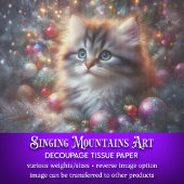 Curious Christmas Tree Kat Decoupage Tissuepapier