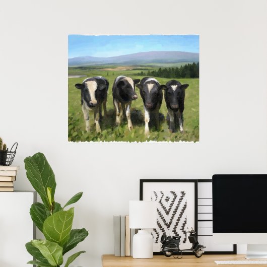 Curious cows poster (Thuiskantoor)